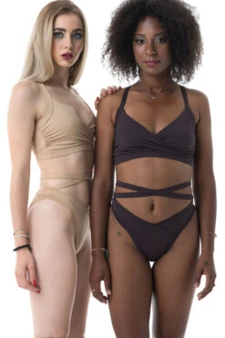 Poledancerka Cross Wrap Shorts - Nude 01 -Radd Pole Wear Shop 04 3