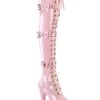 Pleaser USA Flamingo-3028 8inch Thigh High Pleaser Boots - Patent Baby Pink 1 Pleaser USA Flamingo-3028 8inch Thigh High Pleaser Boots - Patent Baby Pink -Radd Pole Wear Shop 1