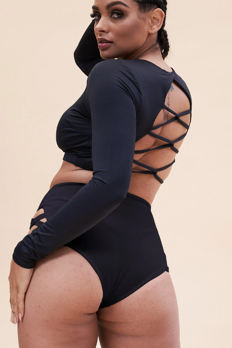 Lunalae Gia Long Sleeved Top - Recycled Black 3 Lunalae Gia Long Sleeved Top - Recycled Black