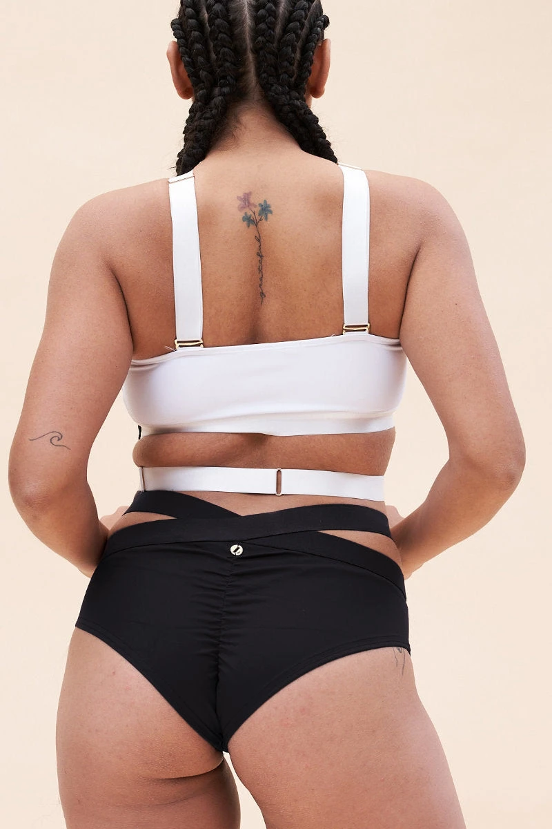 Lunalae Renee Cropped Bra - Recycled White 4 Lunalae Renee Cropped Bra - Recycled White - Image 2