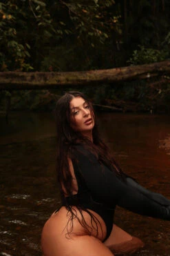 Rolling Lara Bodysuit - Black -Radd Pole Wear Shop 187A0513