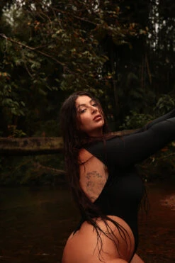 Rolling Lara Bodysuit - Black -Radd Pole Wear Shop 187A0521 1