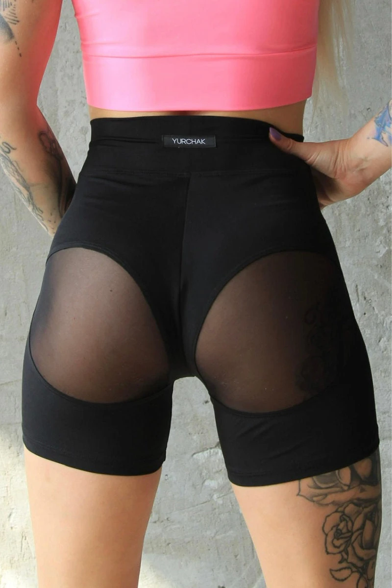 Yurchak Black Eyed Peach Shorts - Black 3 Yurchak Black Eyed Peach Shorts - Black