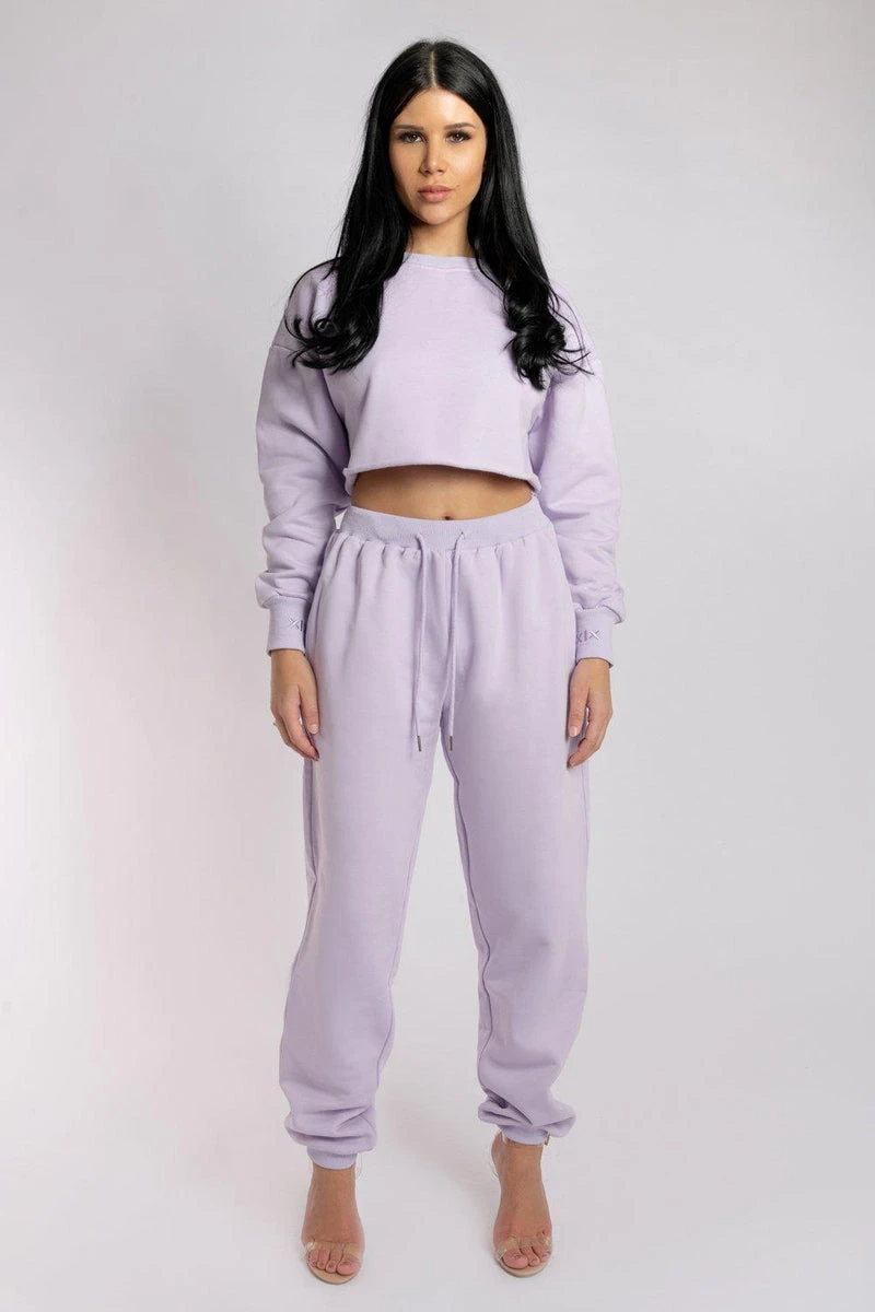 CXIX Oversized Jogger Bottoms - Lilac 5 CXIX Oversized Jogger Bottoms - Lilac - Image 3