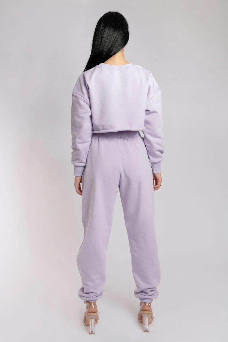 CXIX Oversized Jogger Bottoms - Lilac 4 CXIX Oversized Jogger Bottoms - Lilac - Image 2