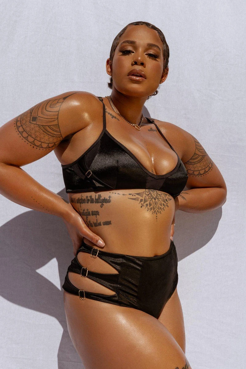 CXIX Aphrodite High Waist Bottoms - Black 3 CXIX Aphrodite High Waist Bottoms - Black