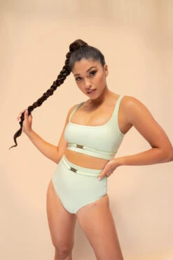 Lunalae Venus High Waist Bottoms - Recycled Light Green 9 Lunalae Venus High Waist Bottoms - Recycled Light Green -Radd Pole Wear Shop 2021101 LunaLae0530