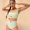 Lunalae Venus High Waist Bottoms - Recycled Light Green