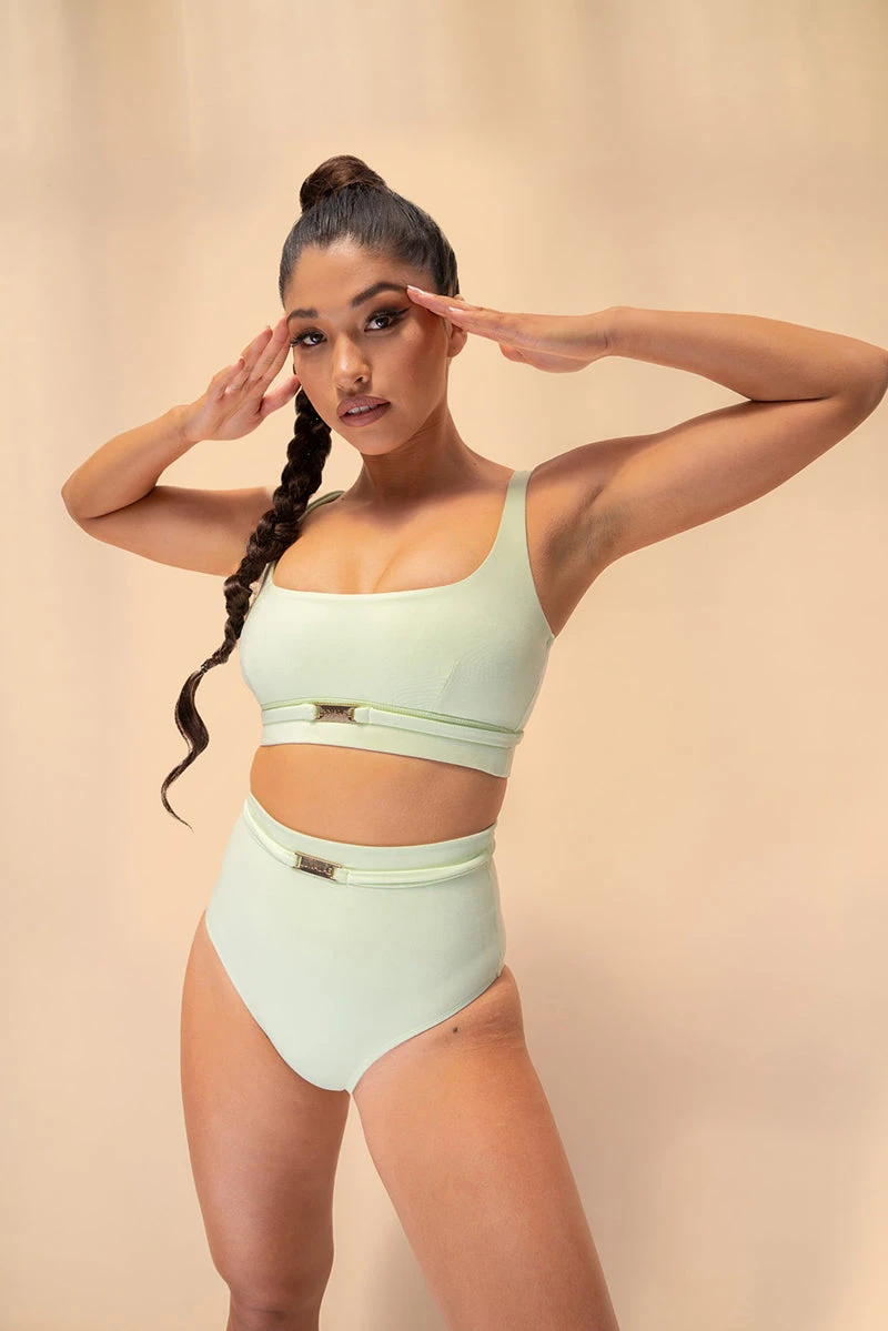Lunalae Venus High Waist Bottoms - Recycled Light Green 3 Lunalae Venus High Waist Bottoms - Recycled Light Green