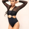 Lunalae Diana Bodysuit - Recycled Black 1 Lunalae Diana Bodysuit - Recycled Black -Radd Pole Wear Shop 2021101 LunaLae1644 1