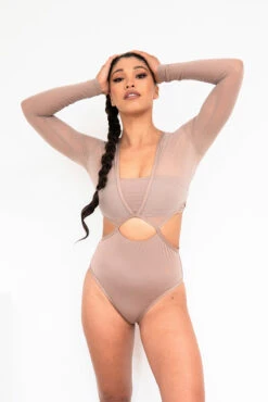 Lunalae Diana Bodysuit - Recycled Mocha -Radd Pole Wear Shop 2021101 LunaLae4615 1