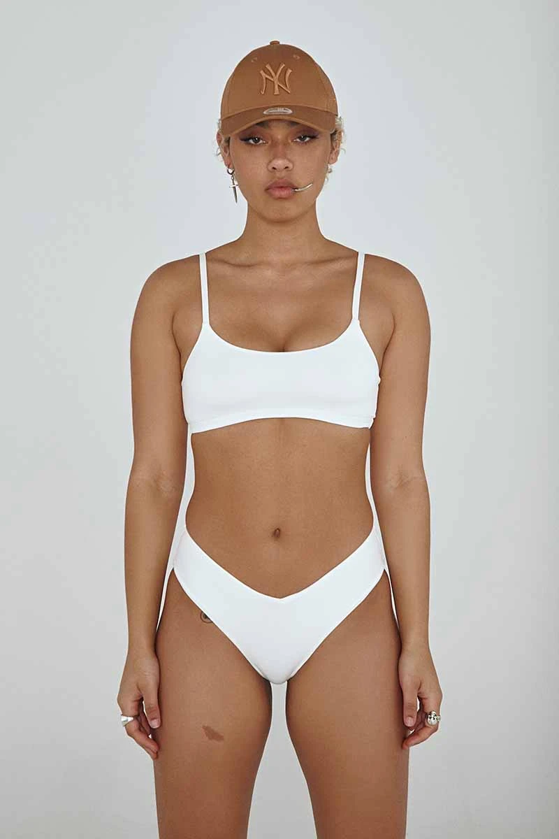 CXIX The Hills Bottoms - Ribbed White 3 CXIX The Hills Bottoms - Ribbed White