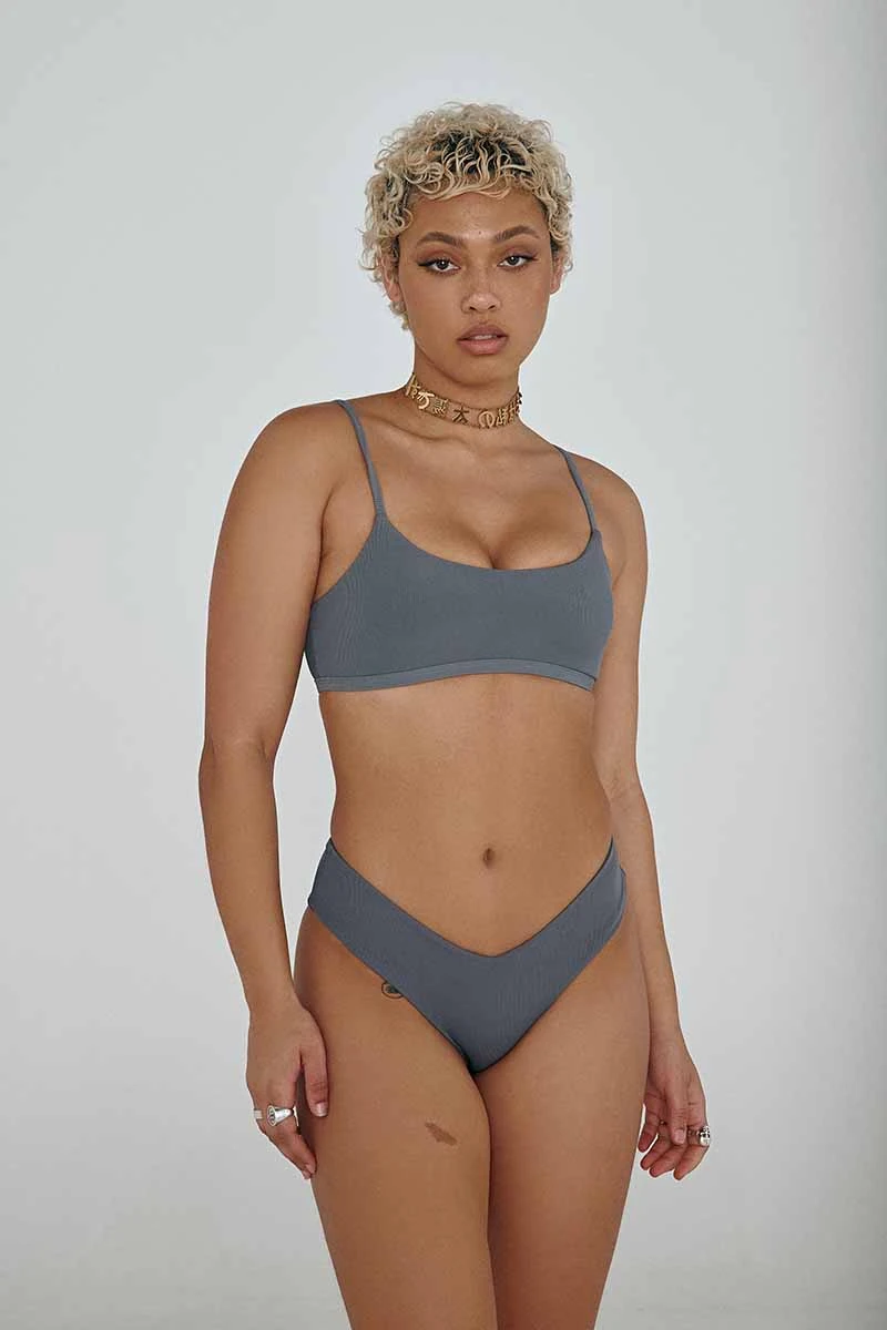 CXIX The Hills Top - Ribbed Dark Grey 3 CXIX The Hills Top - Ribbed Dark Grey