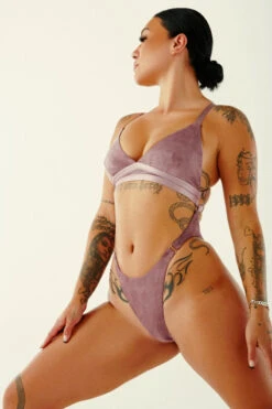 CXIX Aphrodite Bodysuit - Lilac Suede (Petite)