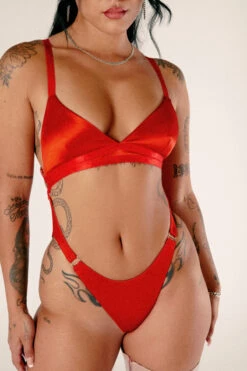 CXIX Aphrodite Bodysuit - Red Satin -Radd Pole Wear Shop 22 12 15CXIX 27