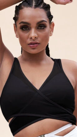 Lunalae Fiona Crossover Wrap Top - Black Mesh 12 Lunalae Fiona Crossover Wrap Top - Black Mesh -Radd Pole Wear Shop 221011 LunaLae 25 1066 1