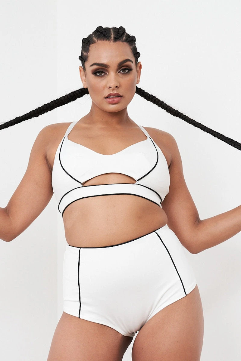 Lunalae Missy High Waist Bottoms - Recycled White 3 Lunalae Missy High Waist Bottoms - Recycled White