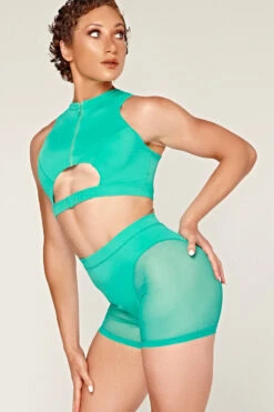 CXIX Dollhaus Mesh Biker Shorts - Aqua 11 CXIX Dollhaus Mesh Biker Shorts - Aqua -Radd Pole Wear Shop 23 01 03CXIX 12201