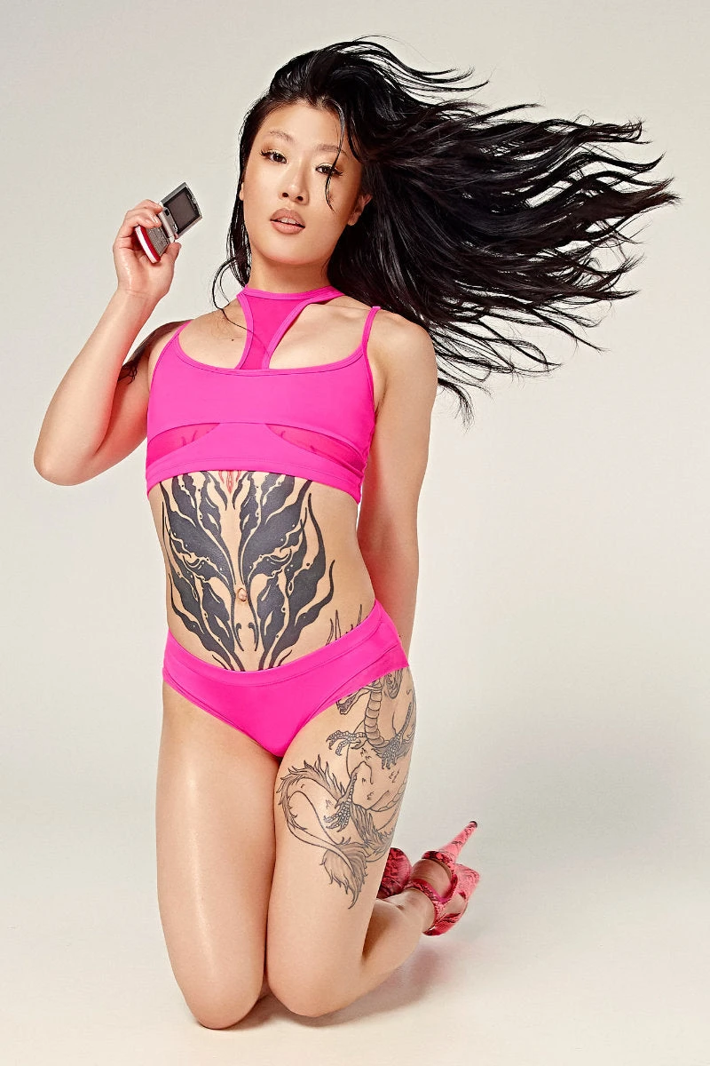 CXIX Dollhaus Low Waist Bottoms - Barbie Pink 6 CXIX Dollhaus Low Waist Bottoms - Barbie Pink - Image 4