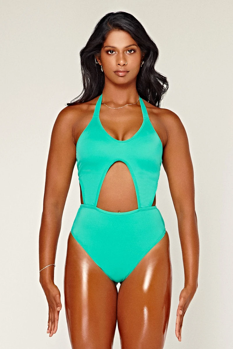 CXIX Dollhaus Halter Bodysuit - Aqua 3 CXIX Dollhaus Halter Bodysuit - Aqua