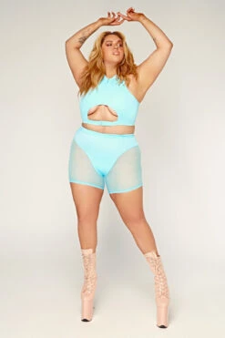 CXIX Dollhaus Mesh Biker Shorts - Blue 11 CXIX Dollhaus Mesh Biker Shorts - Blue -Radd Pole Wear Shop 23 01 03CXIX 14001 1