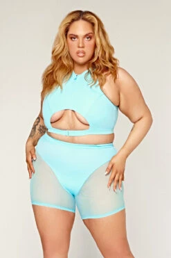 CXIX Dollhaus Mesh Biker Shorts - Blue 10 CXIX Dollhaus Mesh Biker Shorts - Blue -Radd Pole Wear Shop 23 01 03CXIX 14041 1