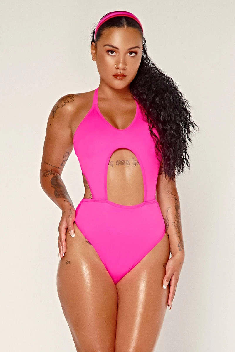 CXIX Dollhaus Halter Bodysuit - Pink 3 CXIX Dollhaus Halter Bodysuit - Pink
