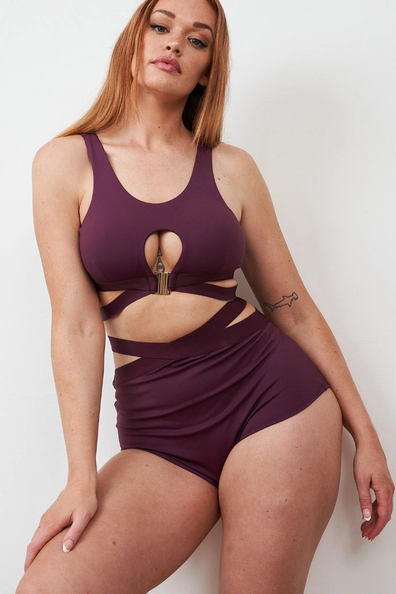 Lunalae Naomi Scoop Neck Top - Recycled Mulberry 3 Lunalae Naomi Scoop Neck Top - Recycled Mulberry