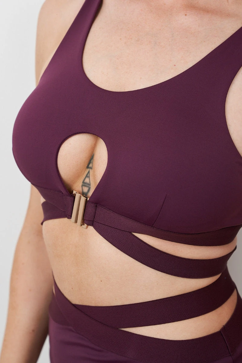 Lunalae Naomi Scoop Neck Top - Recycled Mulberry 5 Lunalae Naomi Scoop Neck Top - Recycled Mulberry - Image 3