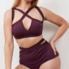 Lunalae Tia Strappy Crossover Top - Recycled Mulberry 2 Lunalae Tia Strappy Crossover Top - Recycled Mulberry -Radd Pole Wear Shop 230329 LUNALAE 11 0549
