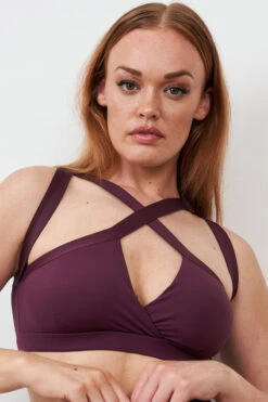 Lunalae Tia Strappy Crossover Top - Recycled Mulberry -Radd Pole Wear Shop 230329 LUNALAE 11 0550