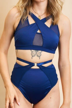 Lunalae Loretta Cut Out High Waisted Bottoms - Recycled Navy 9 Lunalae Loretta Cut Out High Waisted Bottoms - Recycled Navy -Radd Pole Wear Shop 230329 LUNALAE 27 1035