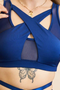 Lunalae Katherine Cross Over Top - Recycled Navy -Radd Pole Wear Shop 230329 LUNALAE 27 1051