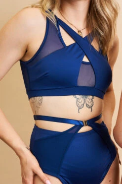 Lunalae Katherine Cross Over Top - Recycled Navy -Radd Pole Wear Shop 230329 LUNALAE 28 1064