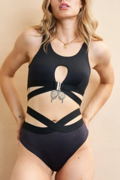 Lunalae Tara Low Waisted Bottoms - Recycled Black 12 Lunalae Tara Low Waisted Bottoms - Recycled Black -Radd Pole Wear Shop 230329 LUNALAE 36 1318