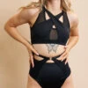 Lunalae Katherine Cross Over Top - Recycled Black 2 Lunalae Katherine Cross Over Top - Recycled Black -Radd Pole Wear Shop 230329 LUNALAE 38 1414