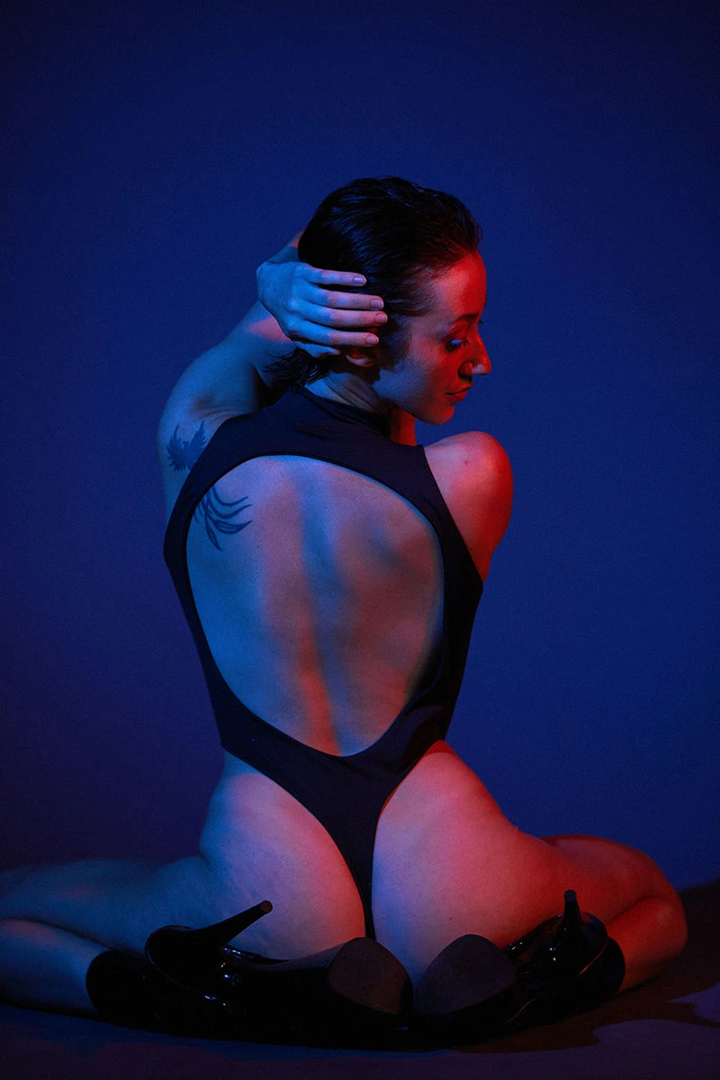 Rolling Electric Bodysuit - Black/Neon Pink 4 Rolling Electric Bodysuit - Black/Neon Pink - Image 2