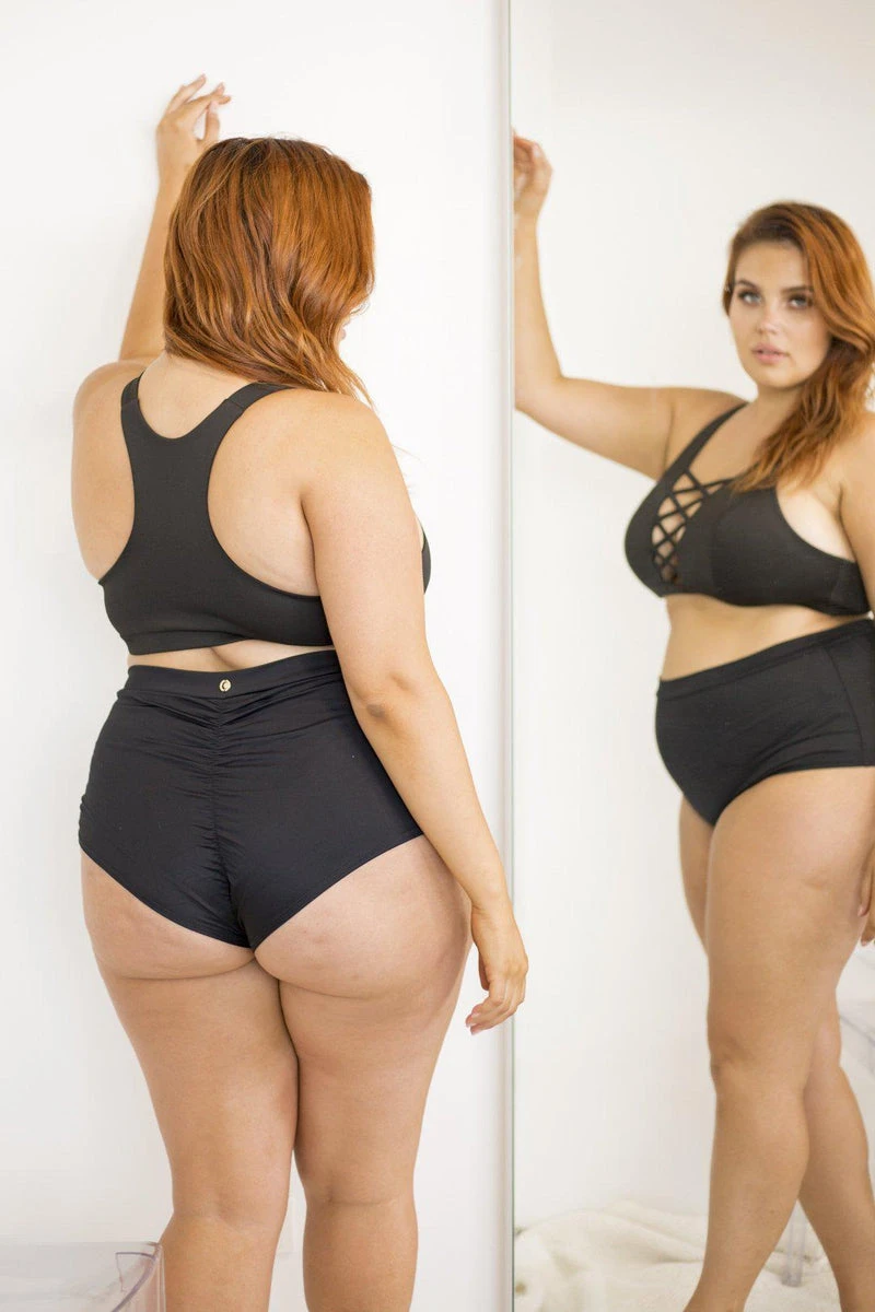 Lunalae High Waist Shorts - Black 7 Lunalae High Waist Shorts - Black - Image 5