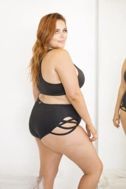 Lunalae High Waist Cross Section Shorts - Black 16 Lunalae High Waist Cross Section Shorts - Black -Radd Pole Wear Shop 6R7A8515