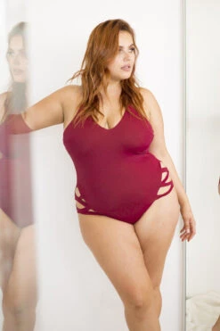 New Release 1 Lunalae YoncΓ© Bodysuit - Wine