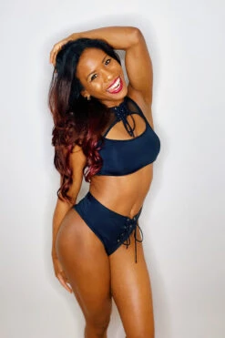 Hamade Activewear Lace Up High Neck Top - Black -Radd Pole Wear Shop 756A91F2 D0BB 4950 8365 F9F3A2244EC7 b8a1a6d6 24b6 4d5c b168 2d2285785266