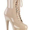 Pleaser USA Adore-1020 7inch Pleaser Boots - Patent Beige 1 Pleaser USA Adore-1020 7inch Pleaser Boots - Patent Beige -Radd Pole Wear Shop ADOR1020Beige