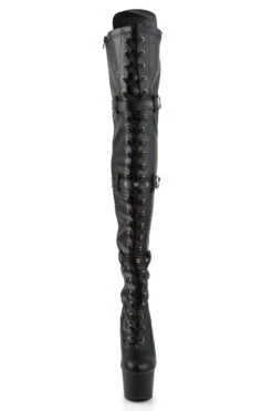 Pleaser USA Adore-3028 7inch Thigh High Pleaser Boots - Matte Black 11 Pleaser USA Adore-3028 7inch Thigh High Pleaser Boots - Matte Black -Radd Pole Wear Shop ADORE 3028 BPU M01 1
