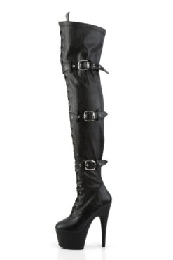 Pleaser USA Adore-3028 7inch Thigh High Pleaser Boots - Matte Black 10 Pleaser USA Adore-3028 7inch Thigh High Pleaser Boots - Matte Black -Radd Pole Wear Shop ADORE 3028 BPU M05 1