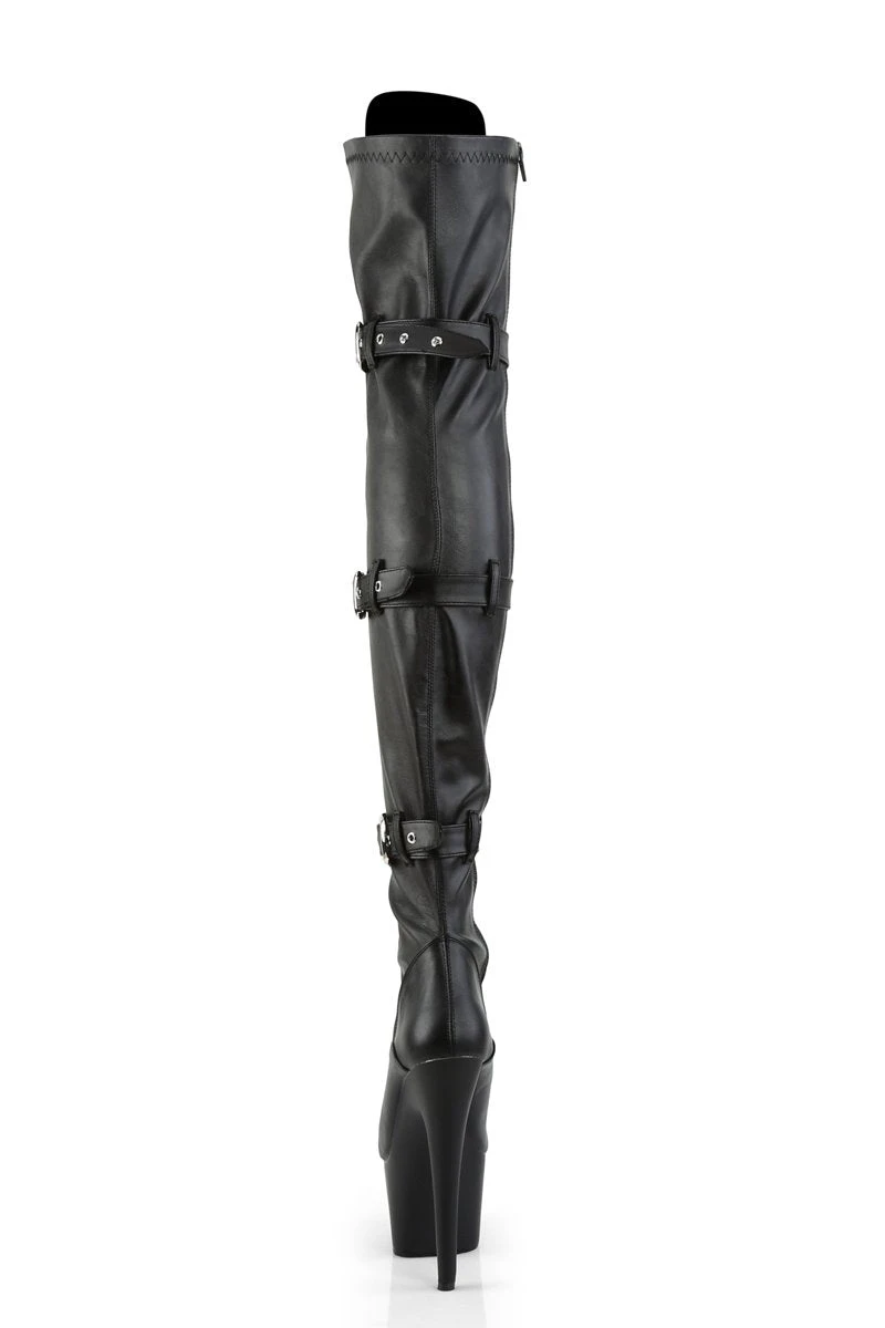Pleaser USA Adore-3028 7inch Thigh High Pleaser Boots - Matte Black 5 Pleaser USA Adore-3028 7inch Thigh High Pleaser Boots - Matte Black - Image 3