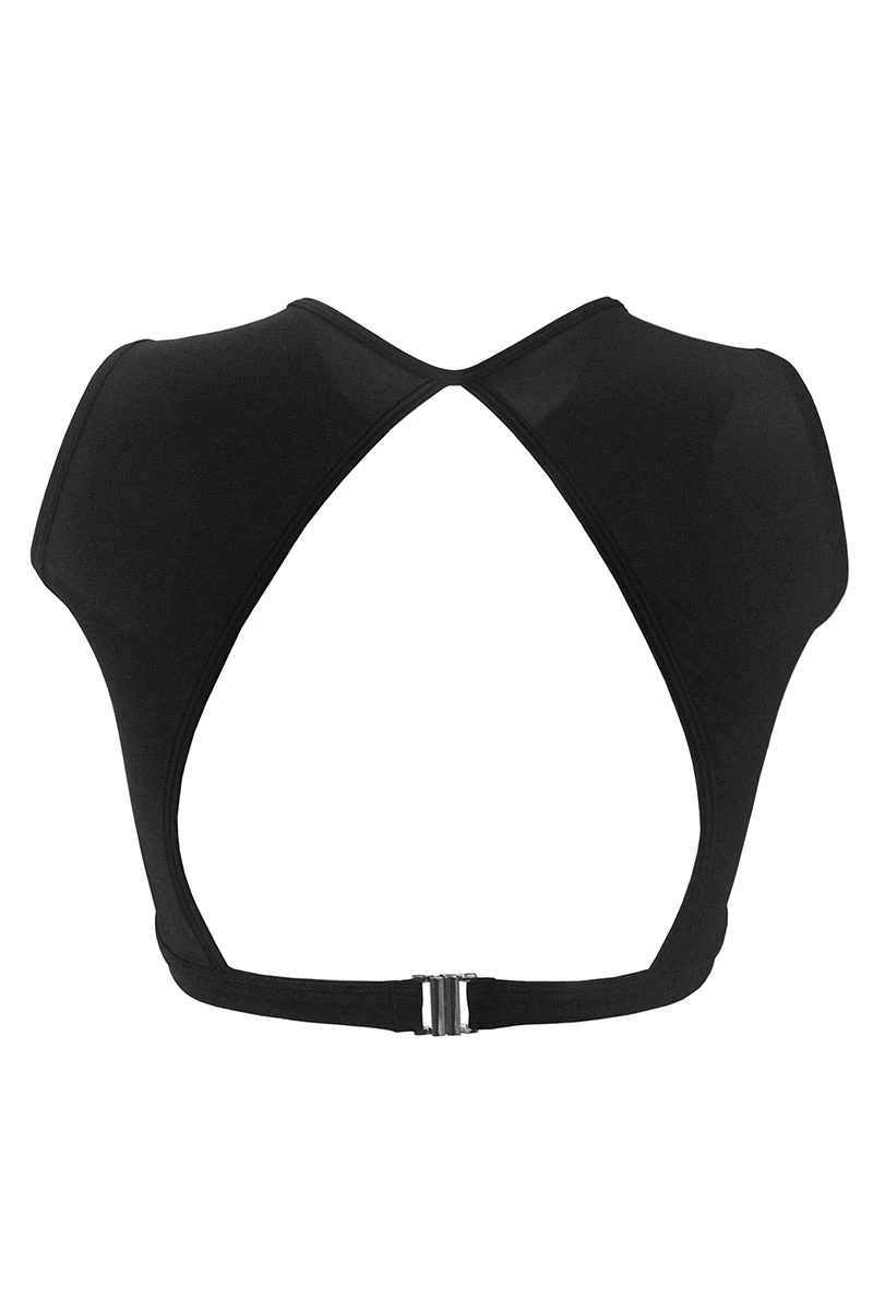 Hamade Activewear Eyelet High Neck Top - Black 5 Hamade Activewear Eyelet High Neck Top - Black - Image 3