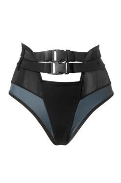Hamade Activewear High Waisted Buckle Bottoms - Black 8 Hamade Activewear High Waisted Buckle Bottoms - Black -Radd Pole Wear Shop AW05