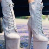 Hella Heels BabyDoll 8inch Boots - Light Grey 1 Hella Heels BabyDoll 8inch Boots - Light Grey -Radd Pole Wear Shop BDDarkLightgrey8inch2