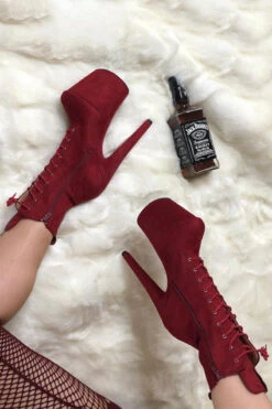 Hella Heels BabyDoll 8inch Boots - Dark Red 14 Hella Heels BabyDoll 8inch Boots - Dark Red -Radd Pole Wear Shop BDDarkRed8inch2 1