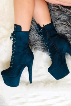 Hella Heels BabyDoll 7inch Boots - Teal 11 Hella Heels BabyDoll 7inch Boots - Teal -Radd Pole Wear Shop BDTeal7Inch2